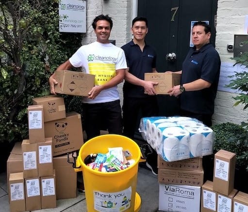 Cleanology collects a tonne of donations for Hygiene Bank’s Christmas appeal!