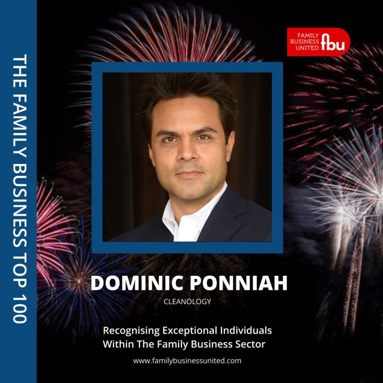 Family Business Top 100 Recognition For Dominic Ponniah